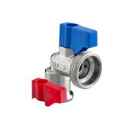 hep® Press-fit M Profile Washing Machine Tap Angle - 15mm x 3/4" Elbow Valve