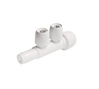 Hep2O 2 Port Manifold 22X15mm Closed Spigot White Hx88/22W