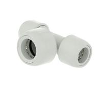 Hep2O Double End Reduced Tee 10X10X15mm White Hd18/15W