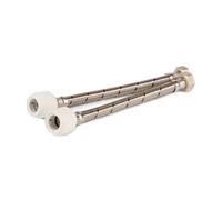 Hep2O Flexible Tap Connector 15mm X 1/2In X 150mm Hep2O X Bsp Nut Braided 2 Pack Hd425A/15W