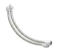 Hep2O Keyless Flexi Tap Connector 22X22mm 500mm White Plastic Plumbing Fitting Kl225H-22