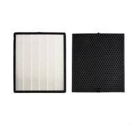 HEPA Air Purifier Filter Replacement Set for LV-PUR131-RF - 99.97% Efficient Particulate Capture, ABS Construction, 13.5 x 11.5 Inch, White/Black