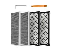 HEPA Cabin Air Filter with Activated Carbon, Upgraded External Intake Filter Replacement Compatible with Tesla Model Y 2020-2026 & Juniper Series, Automotive Interior Air Purification Filter (4 Pack)