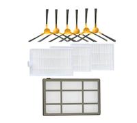 HEPA Filter, Main Roller, Edge Brush, Mop Cloth Kit Compatible With V-TAC VT-5555/VT-5556 Sweeping Robot Spare Parts (Color : As Shown 02)