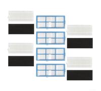 Hepa Filter Set Compatible With For Deenkee D40 Robotic Vacuum Cleaner For Effective Dust Protection And Long Lasting Performance Eight Pieces Included Black Plastic Construction Easy Install