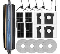 HEPA Filter Set for Dreame for x40 L40s Pro Ultra HEPA Filter(Set 2) | Flexible rubber design, prevents hair tangles, protects floors, 20x4.5cm size, material