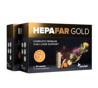 Hepafar Gold Premium with Glutathione, Turmeric, Silybin Complex, Choline, Artichoke, and Ginger - Liver Supplement, 60 Capsules, by Sensilab