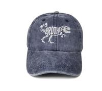 Hepandy Embroidered Baseball Caps for Boys Girls, Big Brother T-rex Skeleton Bones (Navy Blue), One size