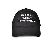 Hepandy Embroidered Baseball Hats for Men Women, Please Be Patient I Have Autism (Black), One Size