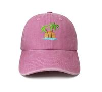 Hepandy Embroidered Palm Tree Baseball Hats for Men Women