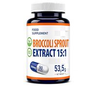 Hepatica Broccoli Sprout Extract 7,500mg Equivalent | with Naturally Occurring Sulforaphane | High Strength 500mg 15:1 Extract | 90 Vegan Capsules | 3rd Party Lab Tested