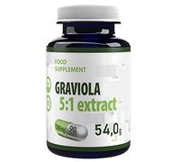 Hepatica Graviola Fruit Extract 2500mg Equivalent (500mg of 5:1 Extract) 90 Vegan Capsules, 3rd Party lab Tested, High Strength Supplement, Gluten and GMO Free