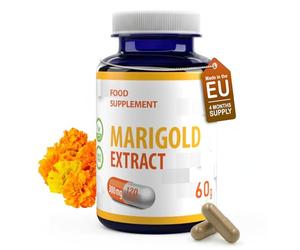 Hepatica Lutein | 30 mg, Zeaxanthin 6 mg & Meso-Zeaxanthin 9 mg | from Marigold Extract 300 mg | 120 Vegan Capsules | Tagetes erecta | GMP & 3rd Party Lab Tested