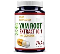 Hepatica Wild Yam Root 5,000mg Equivalent | 500mg 10:1 Extract Standardised to 20% Diosgenin (100mg) | 120 Vegan Capsules | 4-Month Supply | 3rd Party Lab Tested