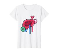 Hepatology - Liver - Gallbladder - biliary Tree - Pancreas Value Graphic T-Shirt, Women, White, L
