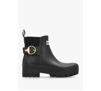 Hepburn Black Ankle Wellingtons - Black Patent / 4