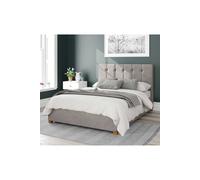 Hepburn Upholstered Ottoman Storage Bed, Plush Velvet Fabric Aspire Silver Single