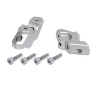 BMW F 750 GS 2018-2023 Offset Handlebar Risers 30mm High,22mm Back-Silver BY H&B