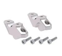 BMW F 800 GS 2024- Offset Handlebar Risers 30mm High,22mm Back-Silver BY H&B