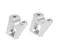 Handlebar riser with offset 25 mm high, 23 mm back, silver for BMW K 1600 B /