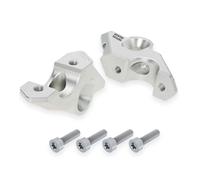 BMW R 1300 GS 2023- Offset Handlebar Risers 30mm High,33mm Back-Silver BY H&B