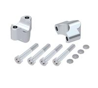 KTM 890 Duke R 2020-2023 Handlebar Risers 25mm Silver BY HEPCO & BECKER
