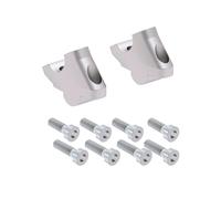 Enfield Super Meteor 650 2023-Offset Handlebar Risers 30mm High,21mm -Sil BY H&B
