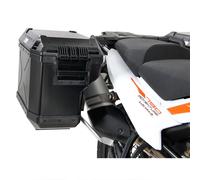 Cutout stainless steel luggage carrier set in xplorer Cutout black...