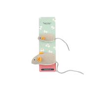 Hepper Catnip Mice Toy Set - Flax: Premium Catnip-Infused Mice Cat Toys for Endless Play, Multi-Textured Flax Fabric Ideal for Quiet Self-Play - 2 pcs Pet Toys for Cats for Kicking & Tossing