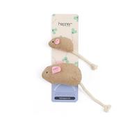 Hepper Catnip Mice Toy Set - Hessian: Premium Catnip-Infused Mice Cat Toys for Endless Play, Multi-Textured Hessian Fabric Ideal for Quiet Self-Play - 2 pcs Pet Toys for Cats for Kicking & Tossing