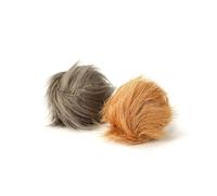 Hepper Furball Toy Set: Fuzzy Puff Balls for Cats - 2 Pcs Soft Balls for Cats Best for Indoor Use, Multisensory Cat Ball Toys with Internal Bell, Tightly Stitched for Durability - Pom Pom Cat Toys