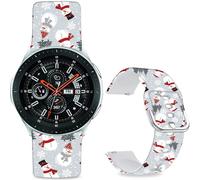 Hepsun 20mm Sport Soft Silicone Straps Compatible with Samsung Galaxy Watch 3 41mm/ Active 2 for Women Men. (Snowman, 20mm)