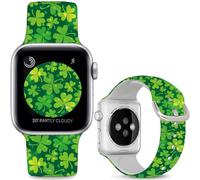 Hepsun 22mm Sport Soft Silicone Straps Compatible with Samsung Galaxy Watch 46mm/Watch 3 45mm/Gear S3 Frontier/Classic for Women Men Teens. (Green Clover, 22mm)