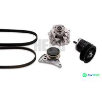 HEPU WATER PUMP + V-RIBBED BELT KIT PK05423 FOR AUDI VW
