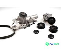 HEPU WATER PUMP + V-RIBBED BELT KIT PK15380