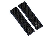 HEPUP 22mm Nylon Rubber Watch band For Breitling Strap NAVITIMER WORLD Avenger navitimer bracelet, Blue and black, 22 mm