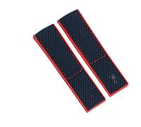 HEPUP 22mm Nylon Rubber Watch band For Breitling Strap NAVITIMER WORLD Avenger navitimer bracelet, Red and blue, 22 mm