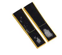 HEPUP 22mm Nylon Rubber Watch band For Breitling Strap NAVITIMER WORLD Avenger navitimer bracelet(Yellow and black)