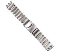 HEPUP 24 * 26mm Solid Stainless Steel Watchband For Swatch Watch Strap Silver Men Wrist Bracelet Folding Clasp