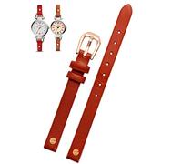HEPUP Fashion Genuine leather watchband for fossil ES4340 ES4119 ES4000 3745 3861 4026 Women bracelet Wrist strap 8mm with screw (Color : Brown rose gold, Size : 8mm)