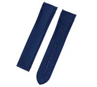 HEPUP Watch Bracelet For Omega 300 SEAMASTER 600 PLANET OCEAN Folding Buckle Silicone Nylon Strap Watch Accessories Watch Band(Blue,20mm)