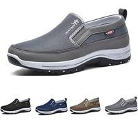 HEPVET Men's CNA Trop Comfortable Breathable Walking Loafers, Gris, Size 43 EU
