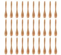 Hepzest Mini Wooden Spoons 30 Pieces,Wooden Spoon,Spoon,Small for Kids,13.5cm Small Wooden Spoons,for Condiments,Ice Cream, Coffee,Tea,Marmalade