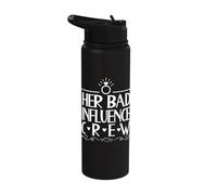 Her Bad Influence Crew Bridesmaid Party Stainless Steel Insulated Water Bottle