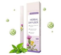 Her-bals Diffuser Pen, Mullein Inhaler for Lung Cleansing, Guarana Energy Herb-al Aromatherapy Inhaler, Natural Mullein Lung De-tox Aromatherapy Diffuser Pens, Helps Clear Breathing