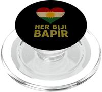 Her Biji Bapir Kurdish Grandpa Kurdish Flag Heart PopSockets PopGrip for MagSafe