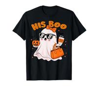 Her Boo His Boo Funny Ghost Ice Coffee Matching Halloween T-Shirt