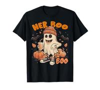 Her Boo His Boo Funny Ghost Ice Coffee Matching Halloween T-Shirt