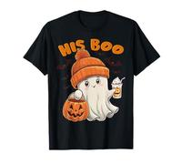 Her Boo His Boo Funny Ghost Matching Couples Halloween 2025 T-Shirt