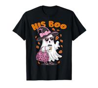 Her Boo His Boo Funny Ghost Matching Couples Halloween 2025 T-Shirt